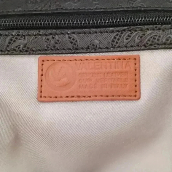 Valentina Convertible Backpack Sling Crossbody Shoulder Bag Black Tan Leather - Picture 4 of 6